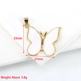 5PCS Women's Colorful Enamel Butterfly Pendant Choker Necklaces