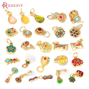 5PCS Matte Brass Special Vintage Nepalese Style Bell Flower Charms Pendants
