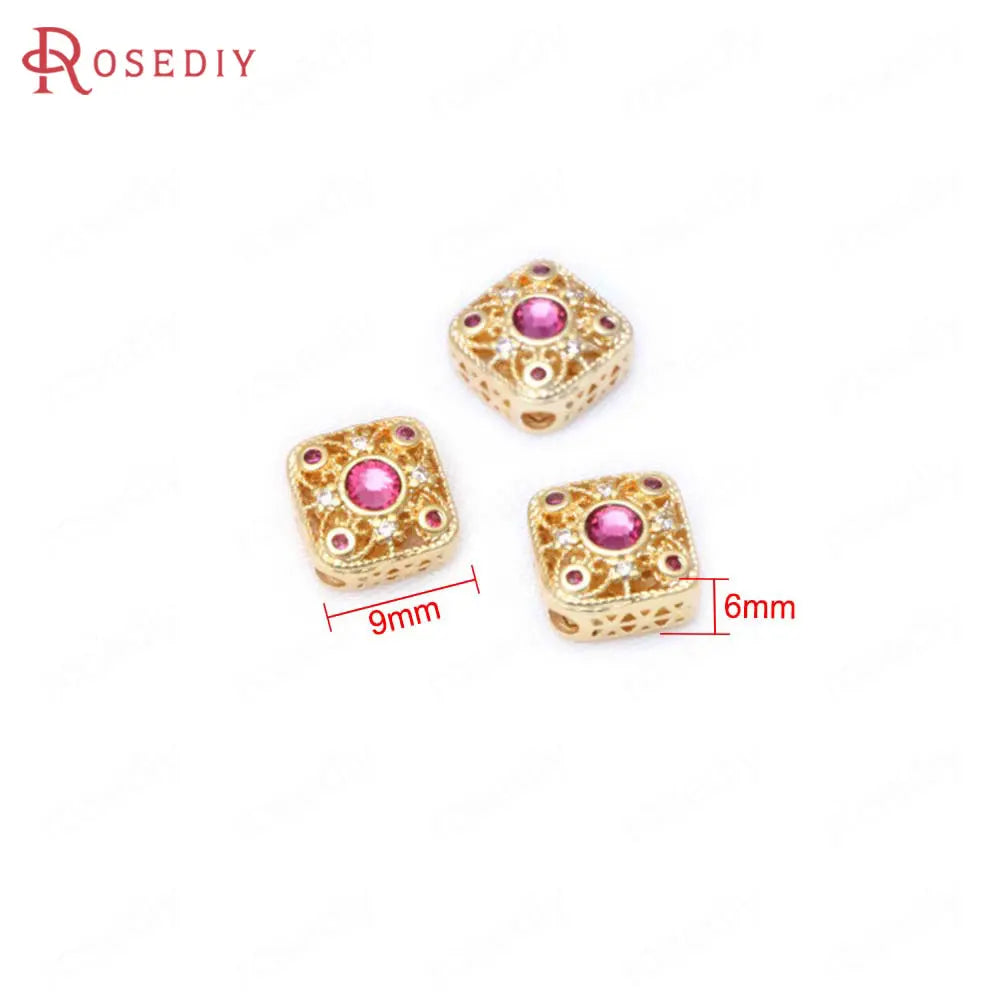 5PCS Matte Brass Nepalese Beads Bracelets Spacer Beads Jewelry Making Supplies