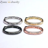 5PCS Micro Pave CZ Clasp Zircon Beads Snap Clasp Carabiner Lock