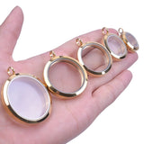 5PCS Stainless Steel High Glass Locket Pendants for Jewelry Making