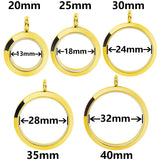 5PCS Stainless Steel High Glass Locket Pendants for Jewelry Making