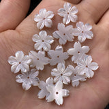5PCS Mother Of Pearl Shell Flower Beads for Jewelry Making DIY