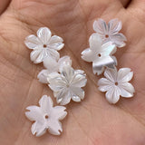 5PCS Mother Of Pearl Shell Flower Beads for Jewelry Making DIY