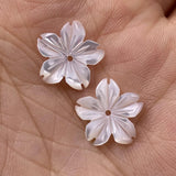 5PCS Mother Of Pearl Shell Flower Beads for Jewelry Making DIY
