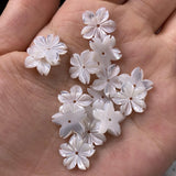5PCS Mother Of Pearl Shell Flower Beads for Jewelry Making DIY