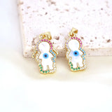 5PCS Mother of Pearl Boy Girl Charms for Jewelry Making