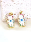 5PCS Mother of Pearl Boy Girl Charms for Jewelry Making