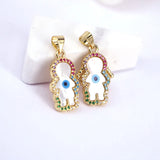 5PCS Mother of Pearl Boy Girl Charms for Jewelry Making