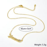 Mother's Mama Letter Pendant Necklace For Women Mom Choker Jewelry