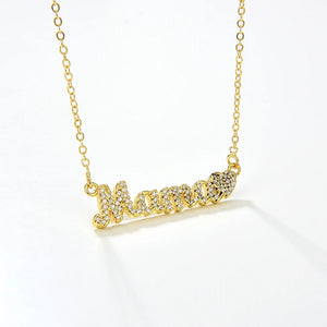 Mother's Mama Letter Pendant Necklace For Women Mom Choker Jewelry