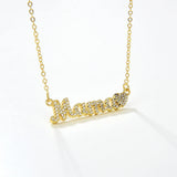 Mother's Mama Letter Pendant Necklace For Women Mom Choker Jewelry