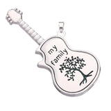 5PCS Musical Guitar Essential Oil Diffuser Necklace Keychain