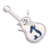 5PCS Musical Guitar Essential Oil Diffuser Necklace Keychain