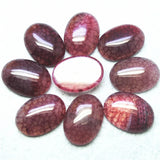 5PCS Natural Crack Stone Cabochons 18x25MM NO HOLE Loose Beads Cabs Oval Shape