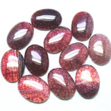 5PCS Natural Crack Stone Cabochons 18x25MM NO HOLE Loose Beads Cabs Oval Shape