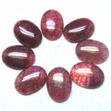 5PCS Natural Crack Stone Cabochons 18x25MM NO HOLE Loose Beads Cabs Oval Shape