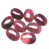 5PCS Natural Crack Stone Cabochons 18x25MM NO HOLE Loose Beads Cabs Oval Shape