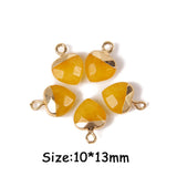 5PCS Natural Heart Stone Pendants Charms Amethysts Agat Beads