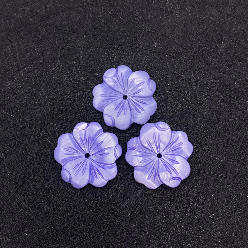 5PCS Shell Flower Beads Colorful DIY Jewelry Making
