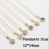 5PCS Natural Stone Star Shape Pendants for DIY Jewelry Making