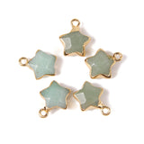 5PCS Natural Stone Star Shape Pendants for DIY Jewelry Making