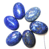 5PCS Natural Lapis Lazuli Cabochons Beads for Men's Jewelry DIY