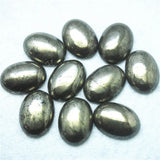 5PCS Natural Pyrite Stone Cabochons Oval Shape 13x18MM 15x20MM