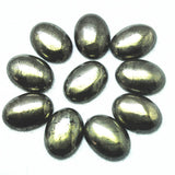 5PCS Natural Pyrite Stone Cabochons Oval Shape 13x18MM 15x20MM