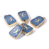 5PCS Natural Stone Pendants Opal Tiger Eye Charms for Jewelry Making