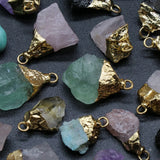5PCS Natural Semi-precious Stone Pendant Set for DIY Jewelry Making