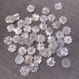 5PCS Natural Shell Beads Mother Of Pearl Carved-flowered For Jewelry Making