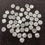 5PCS Natural Shell Beads Mother Of Pearl Carved-flowered For Jewelry Making