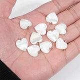 5PCS Mother of Pearl Heart Shell Pendants for Jewelry Making