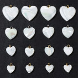 5PCS Mother of Pearl Heart Shell Pendants for Jewelry Making