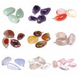 5PCS Natural Stone Charms Agat Random Shape Gem Amethysts Pendant
