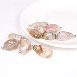 5PCS Natural Stone Charms Agat Random Shape Gem Amethysts Pendant