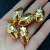 5PCS Natural Shell Cross Plated Beads For Jewelry 15x30mm