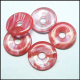 5PCS Gemstone Donut Round 30mm Green Aventurine Cherry Quartz Amethyst