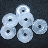 5PCS Gemstone Donut Round 30mm Green Aventurine Cherry Quartz Amethyst