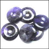 5PCS Gemstone Donut Round 30mm Green Aventurine Cherry Quartz Amethyst