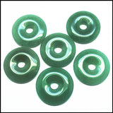 5PCS Gemstone Donut Round 30mm Green Aventurine Cherry Quartz Amethyst