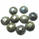 5PCS 20MM Round Faceted Labradonite Stone Cabochons for DIY Jewelry Making