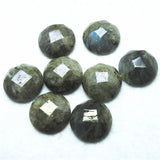 5PCS 20MM Round Faceted Labradonite Stone Cabochons for DIY Jewelry Making