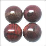 5PCS 20mm Round Gem Stone Cabochons Metal Base Pendants Making Accessories