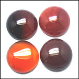 5PCS 20mm Round Gem Stone Cabochons Metal Base Pendants Making Accessories