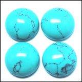 5PCS 20mm Round Gem Stone Cabochons Metal Base Pendants Making Accessories