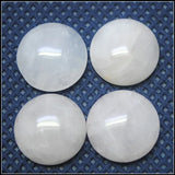 5PCS 20mm Round Gem Stone Cabochons Metal Base Pendants Making Accessories