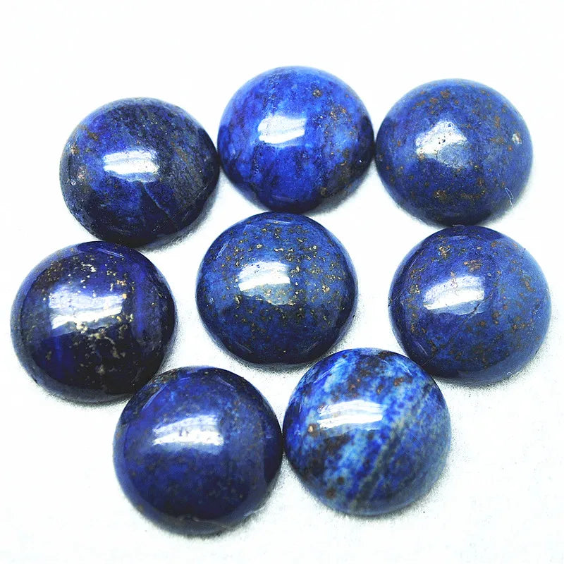 5PCS Lapis Lazuli Cabochons Round Shape 8MM 10MM 12MM 20MM Loose Beads
