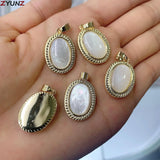 5PCS Mother of Pearl Pendants Necklace Shell Charm for Jewelry Making